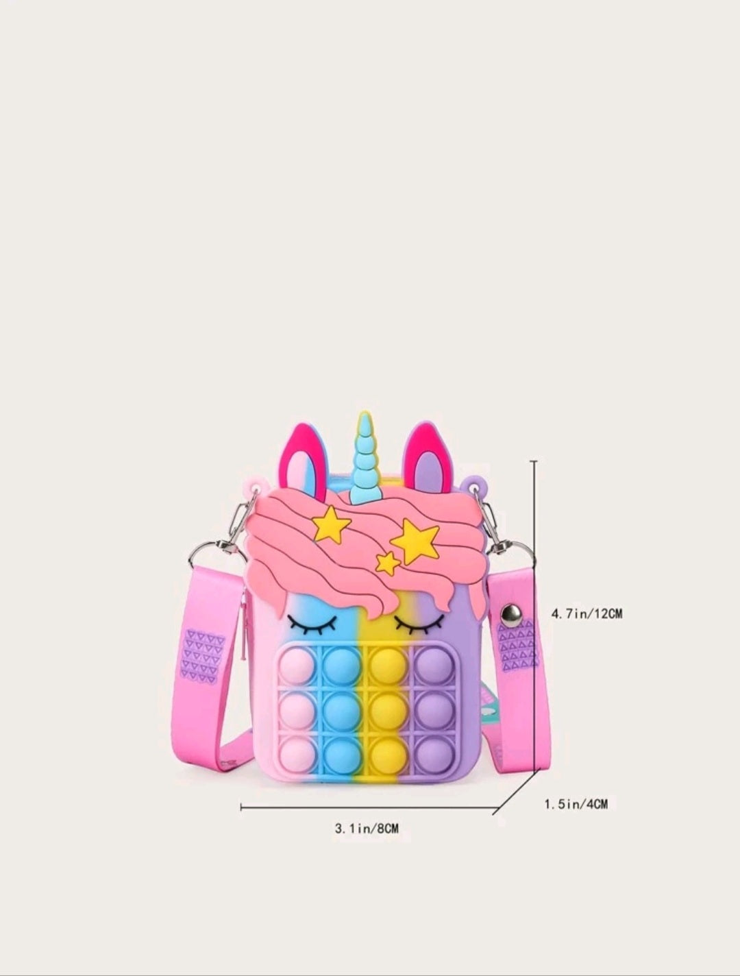Unicorn pop it handbag (lightpink)