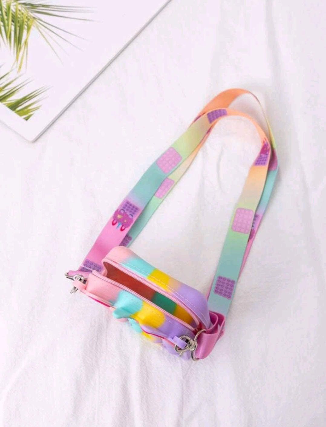 Unicorn pop it bag ( dark pink)