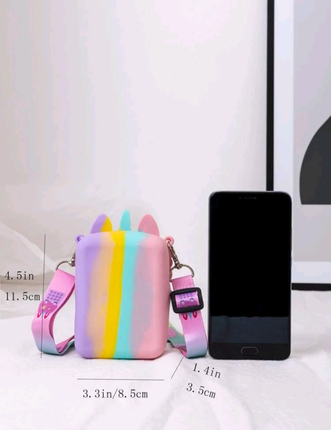 Unicorn pop it bag ( dark pink)