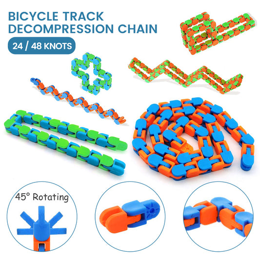 Bicycle chain track toy